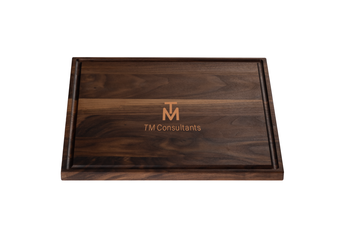 Walnut Cutting Board with Juice Groove 14-1/4"x14- 1/4"x3/4" 2
