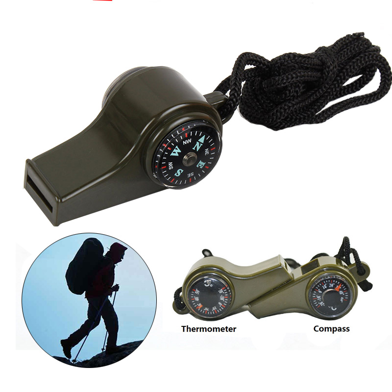 3-in-1 Plastic Whistle w/ Therm & Compass 1