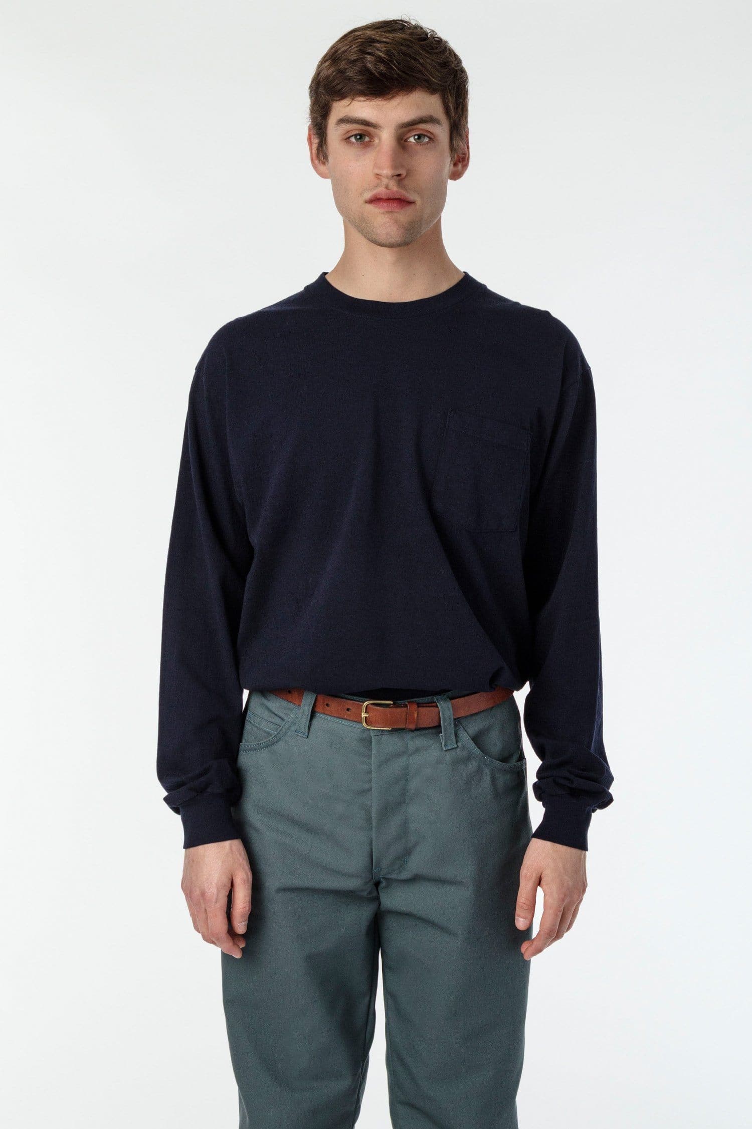 6.5 OZ L/S GARMENT DYE POCKET T-SHIRT 6
