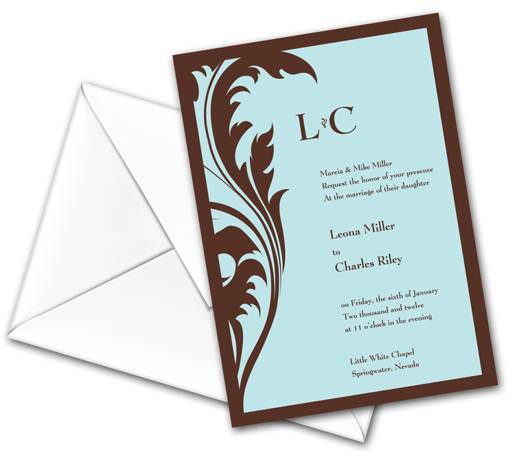 Wedding Menu Card Flat - 5x7 2