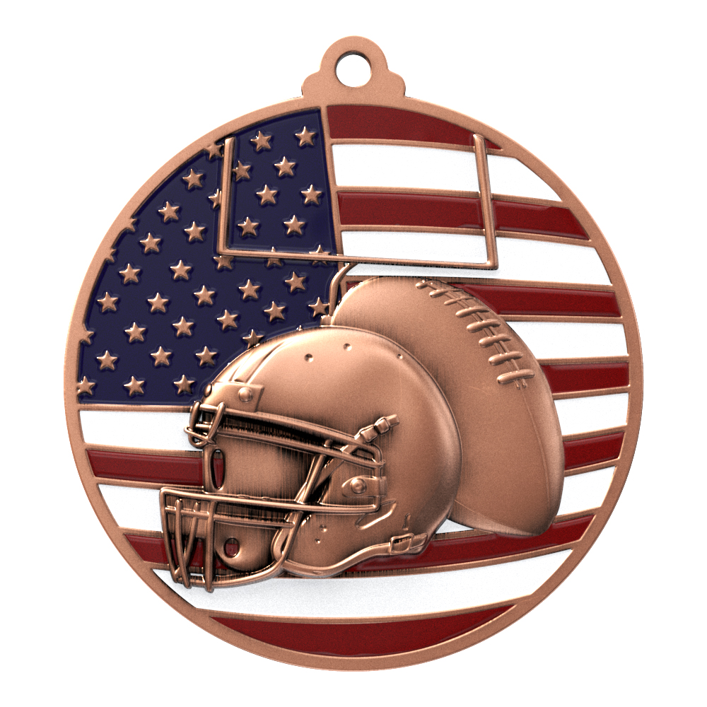 Football Patriotic Medallion (2-3/4") 4