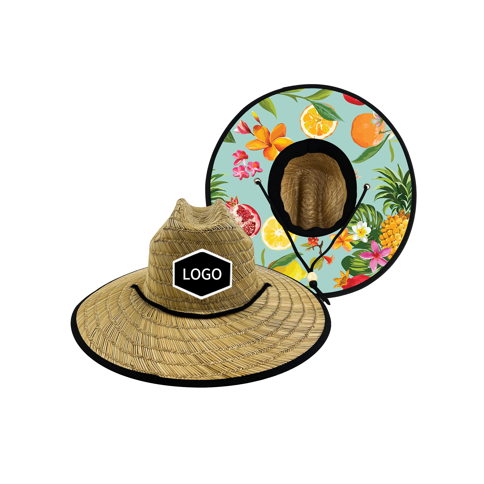 Lifeguard Sun Style Woven Grass Wide Brim 22" 8