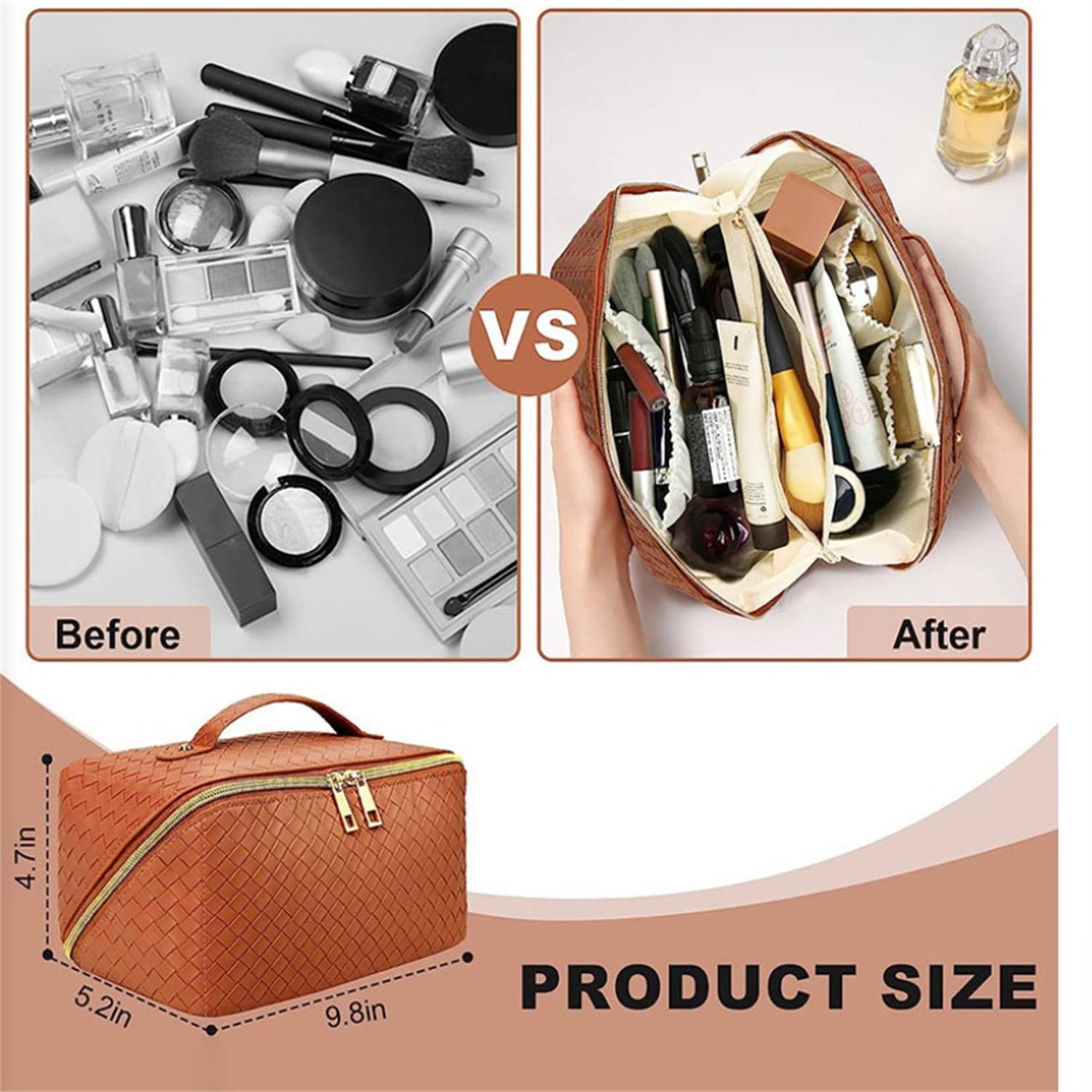 Portable PU Leather Makeup Bag 2