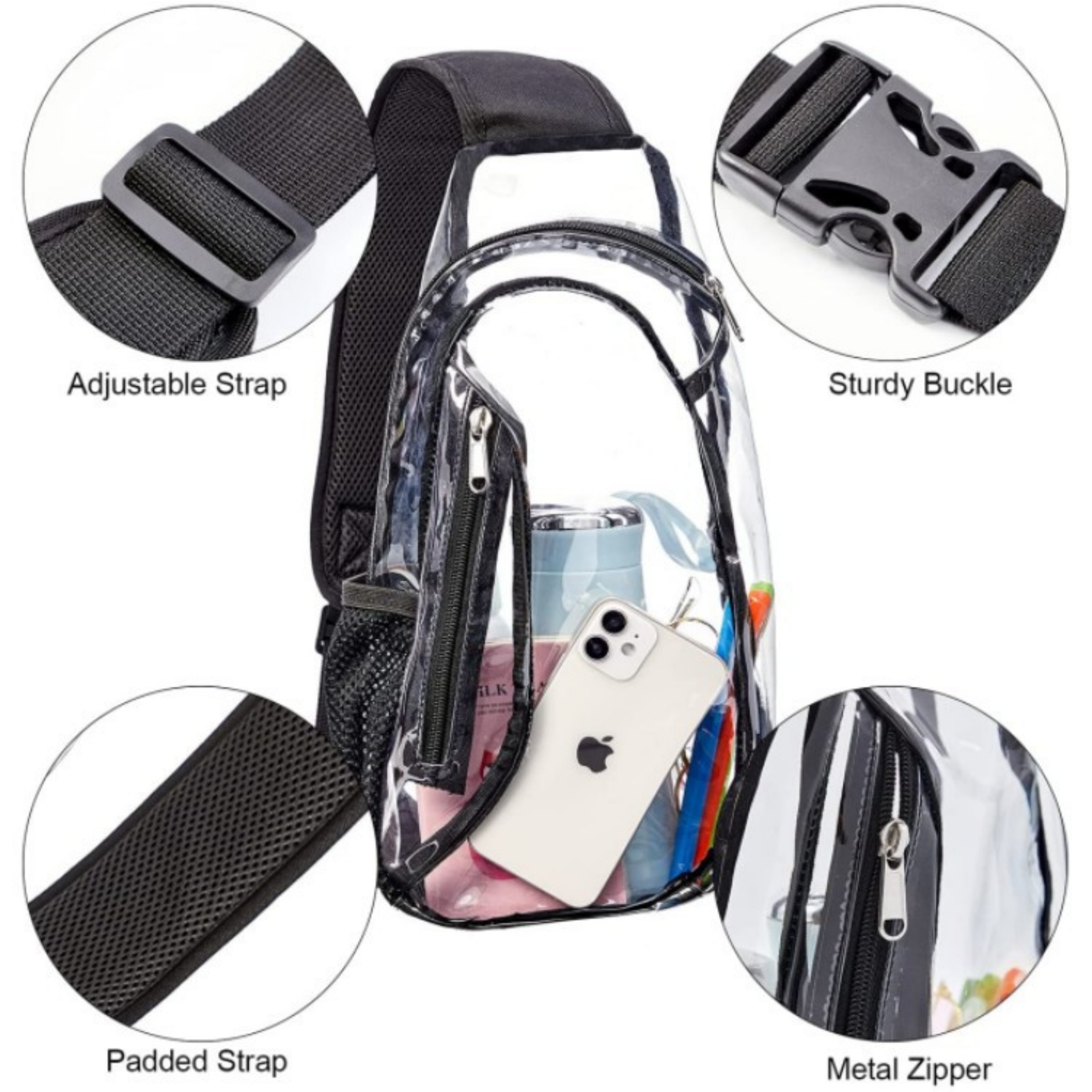 Stadium Approved Clear Sling Bag 2