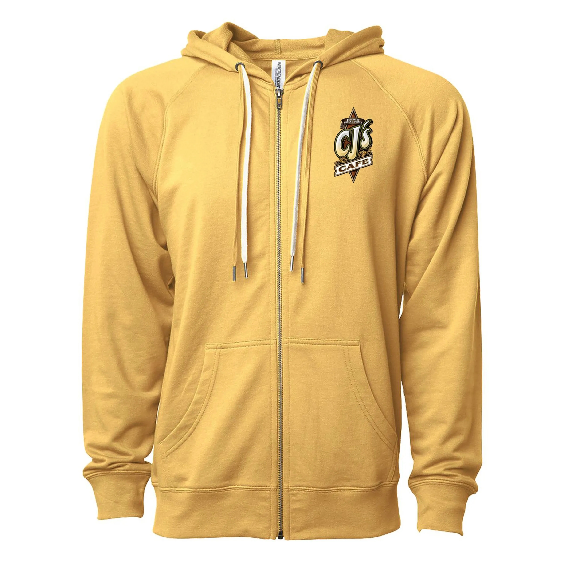 Unisex Lightweight Loopback Terry Zip Hood 15