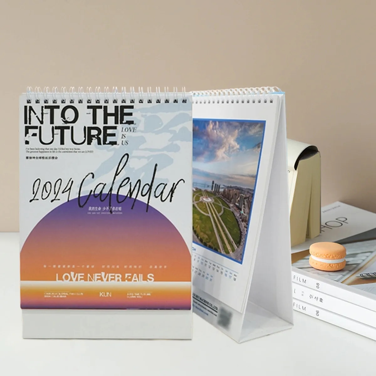 2026 Spiral Bound Tent Stand Desk Calendar 6