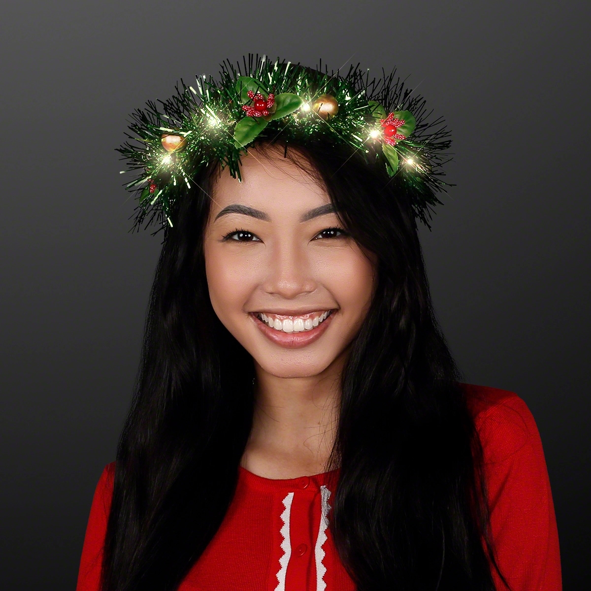 Christmas Crown Light Up Hair Wreath 3