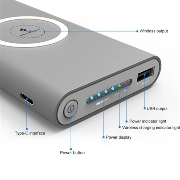10000mAh Power Bank with Wireless Charger 2