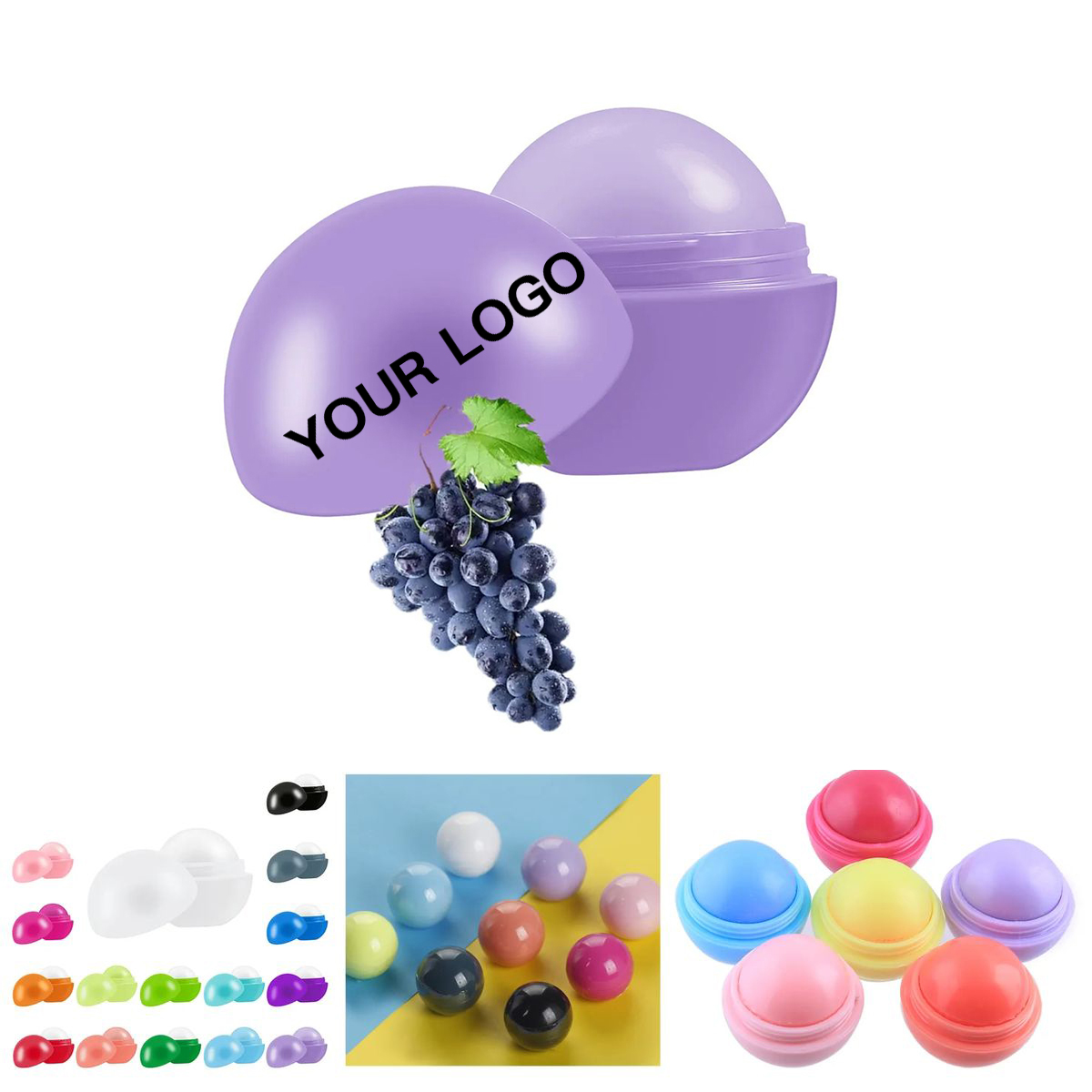 Portable Round Lip Balm with Protective Case 1
