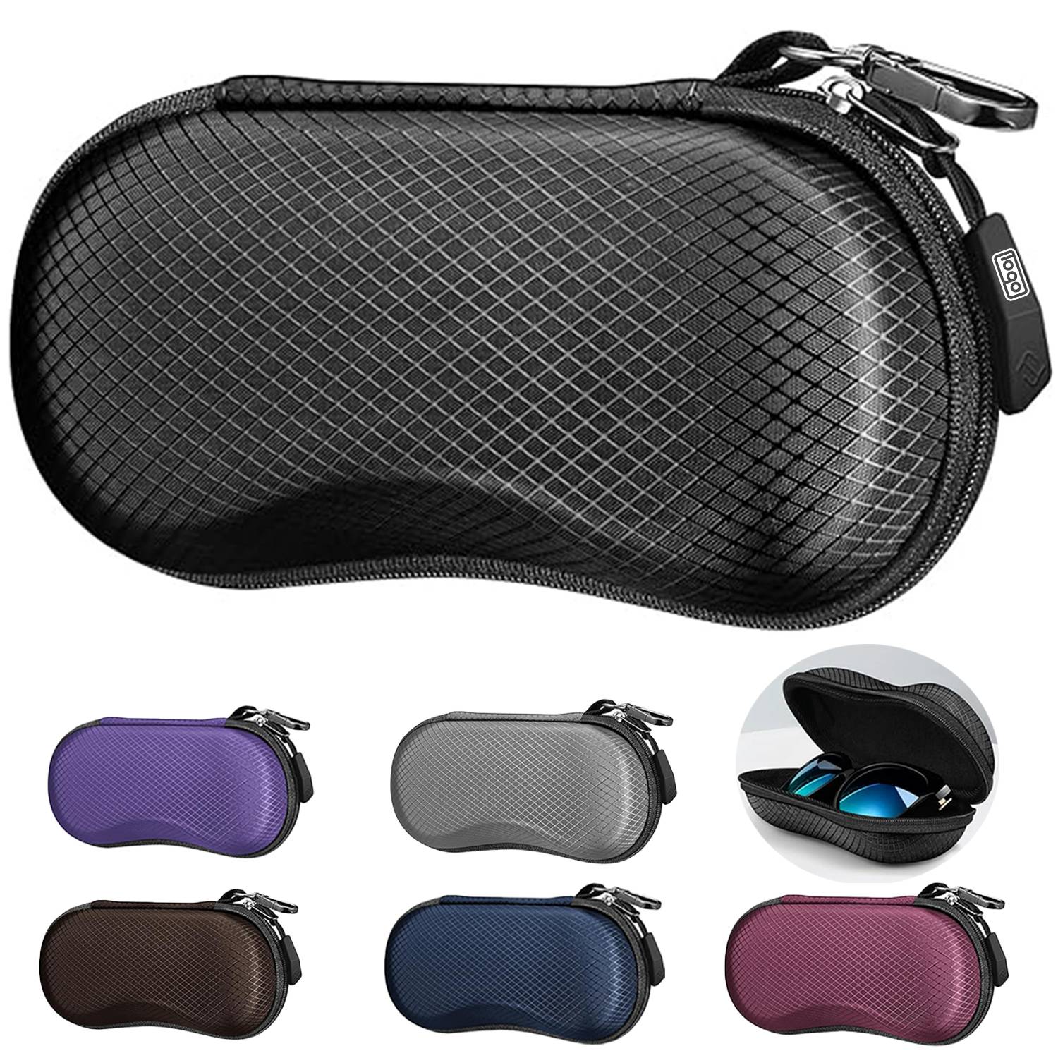EVA Portable Sunglasses Case w/ Carabiner 10