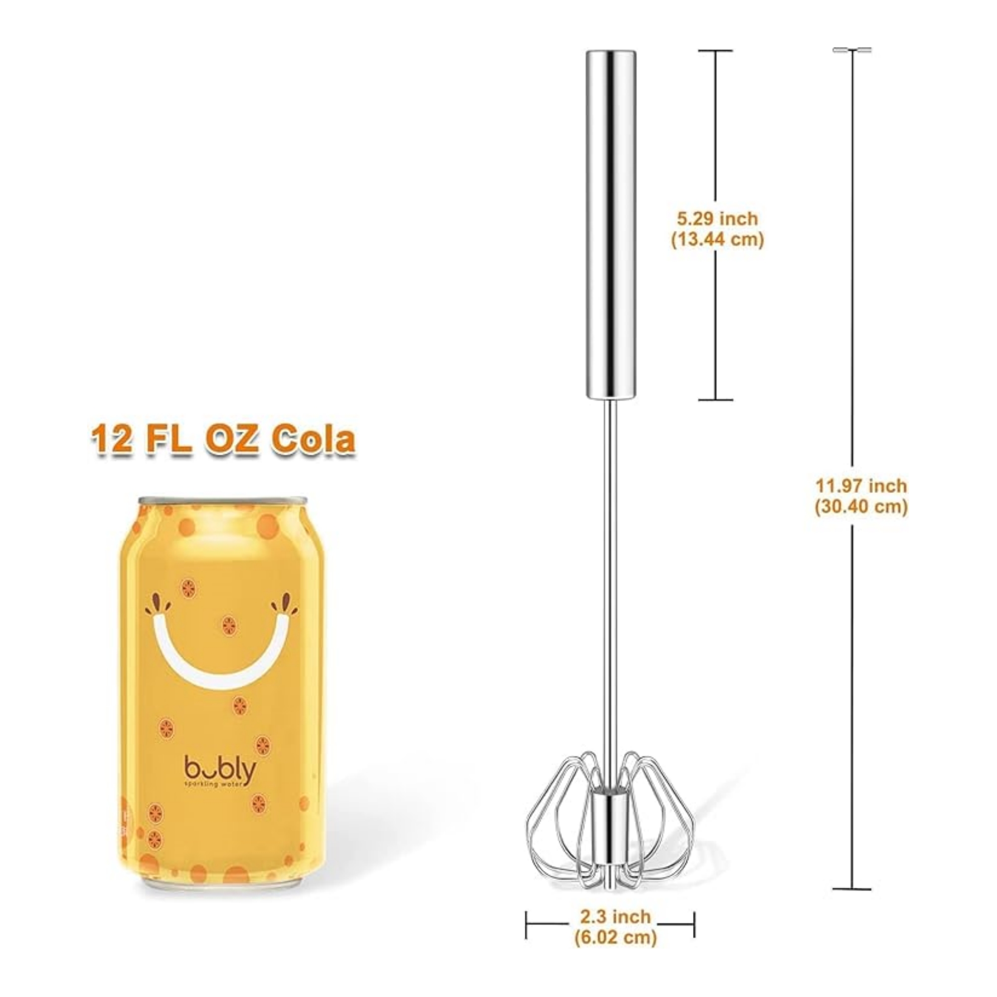 12" Hand Push Rotary Whisk 3