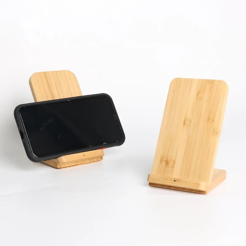 Bamboo Wireless Charging Stand Withe Phone Holder 1