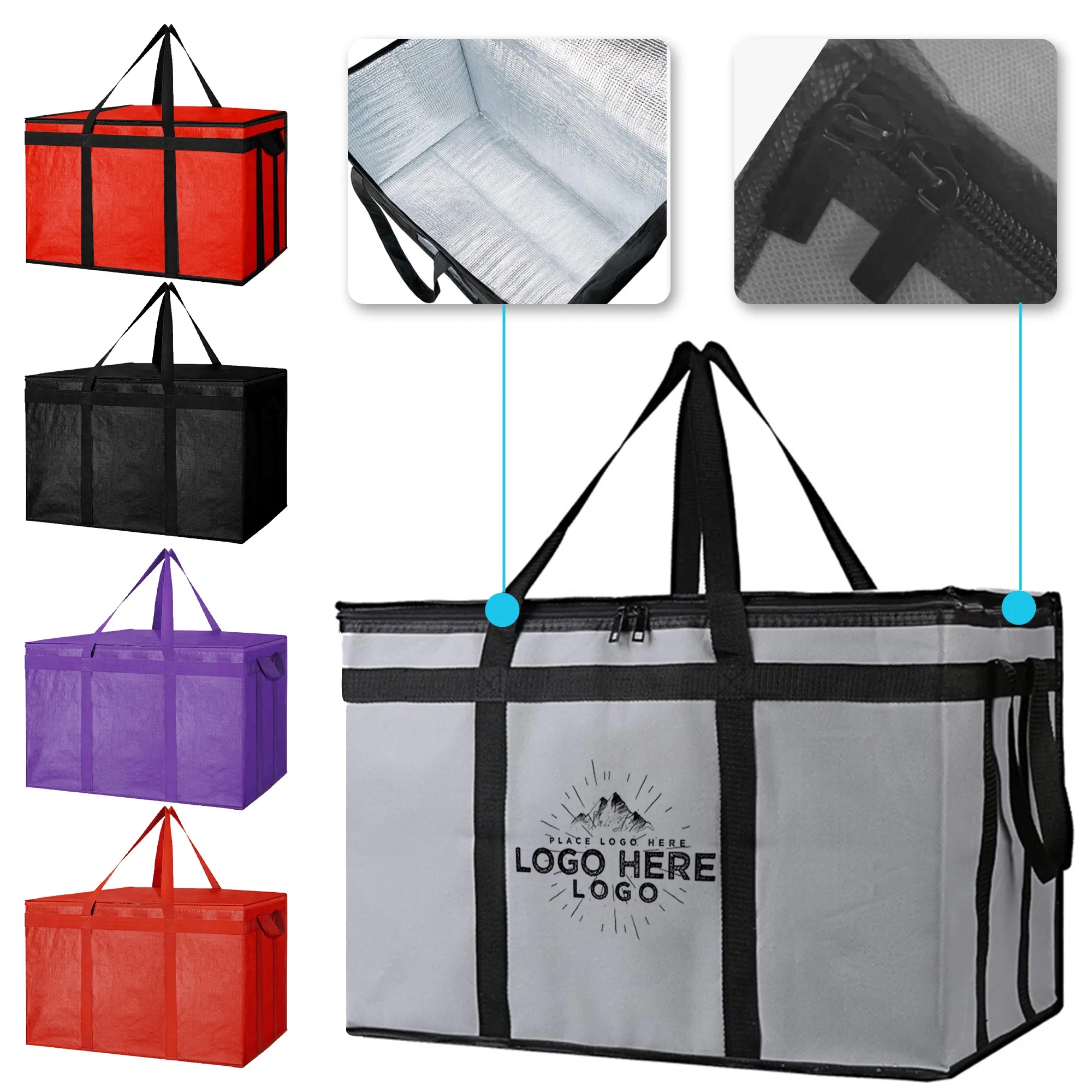 Large Insulated Grocery Tote Bag 3