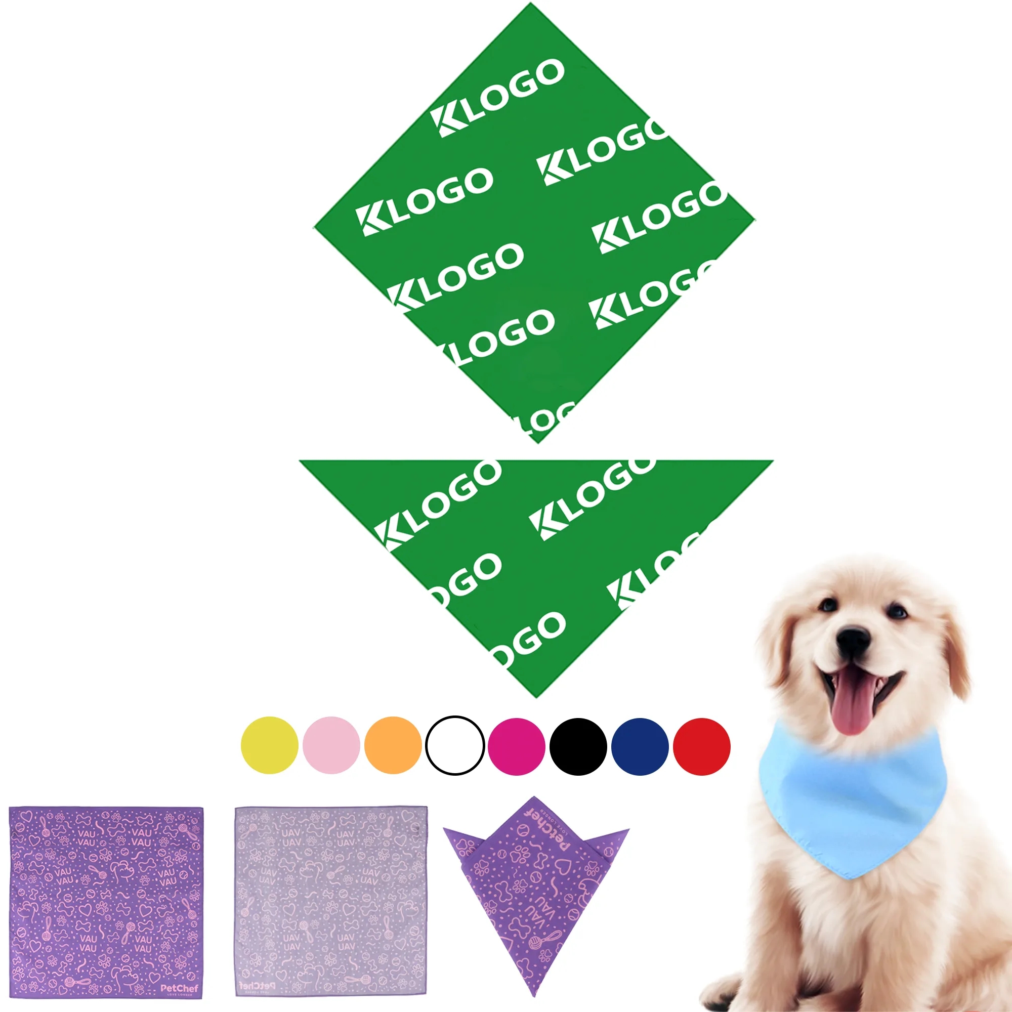 Dual Layered Large Dog Bandana 7