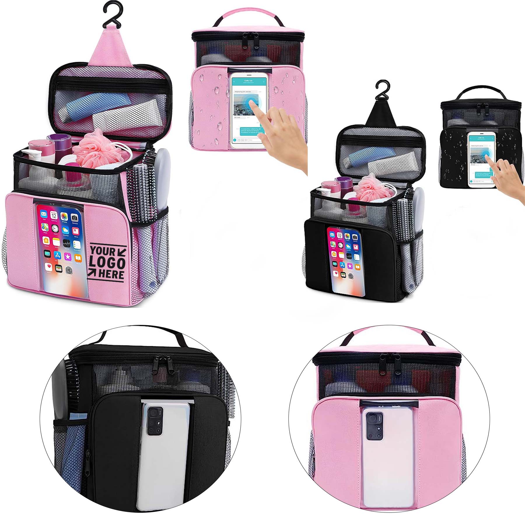 Women Students Girls Dorm Room College Travel Camping Essentials Portable Large Shower Caddy Bag   1