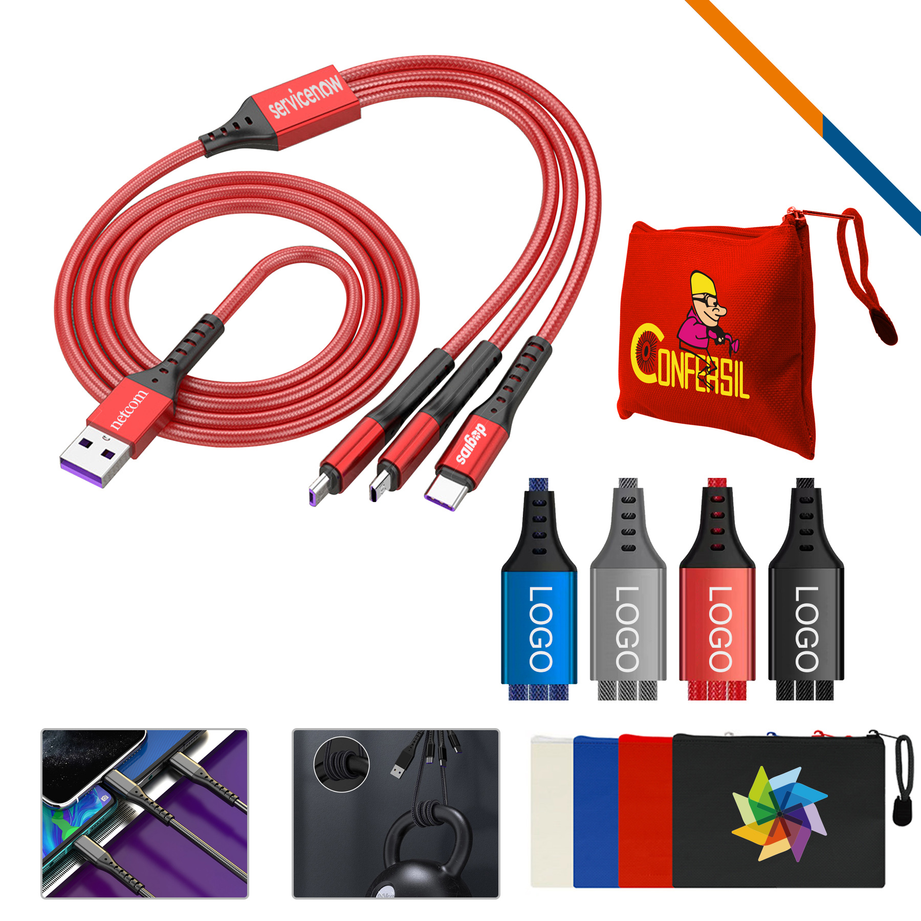 Feosay 3in1 Fast Charging Cable 9