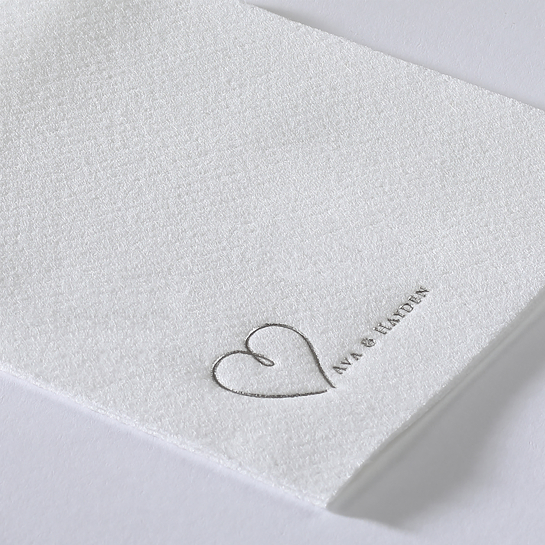 Petite Heart Premium Guest Towel w/uncoined Edge (White) 1