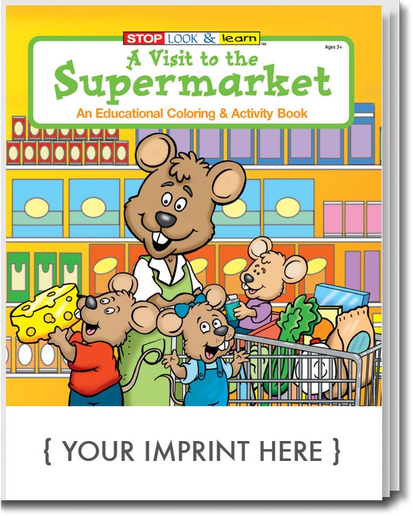 COLORING BOOK - A Visit to the Supermarket Coloring and Activity Book 2