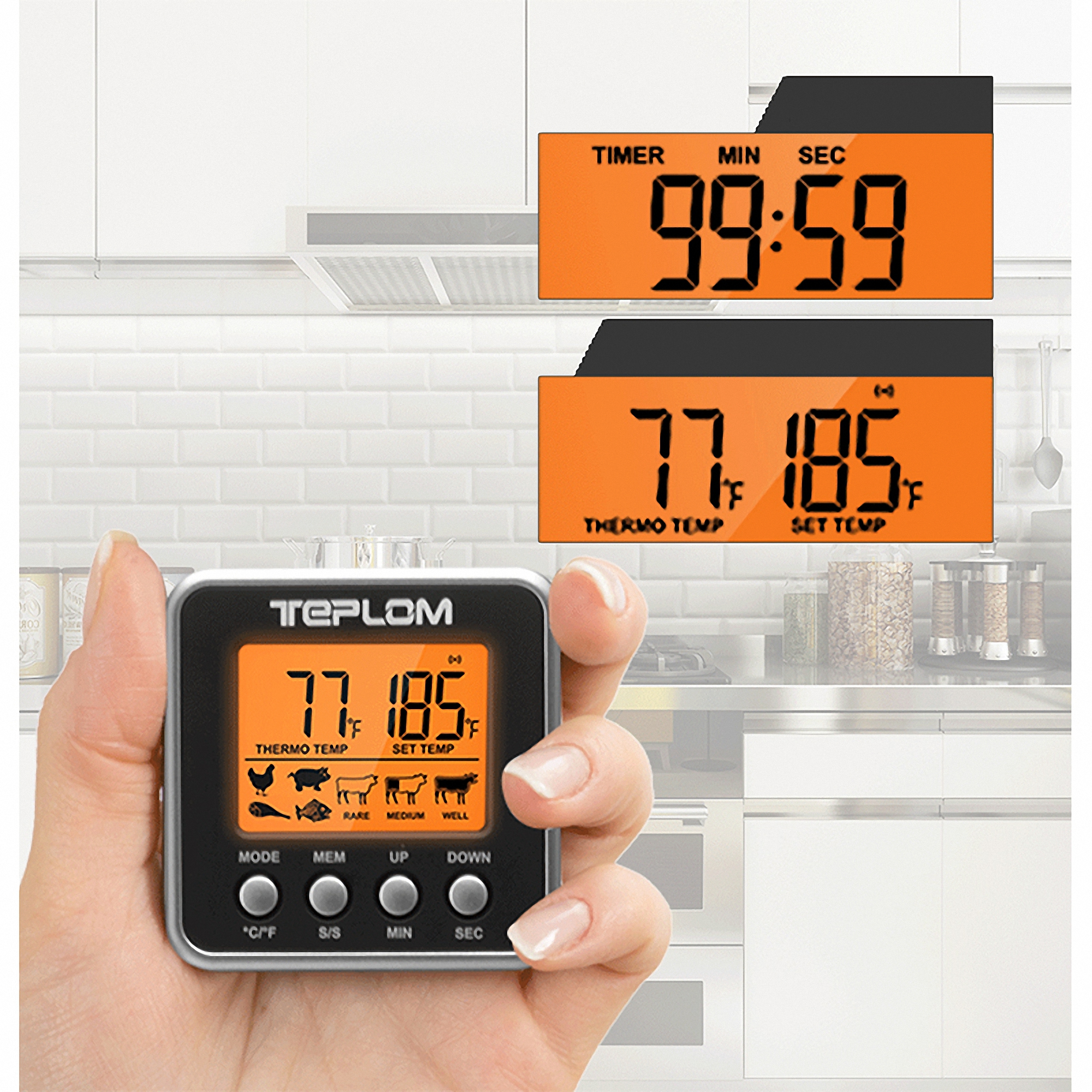 Instant Read Digital Meat Thermometer for BBQ and Cooking 5