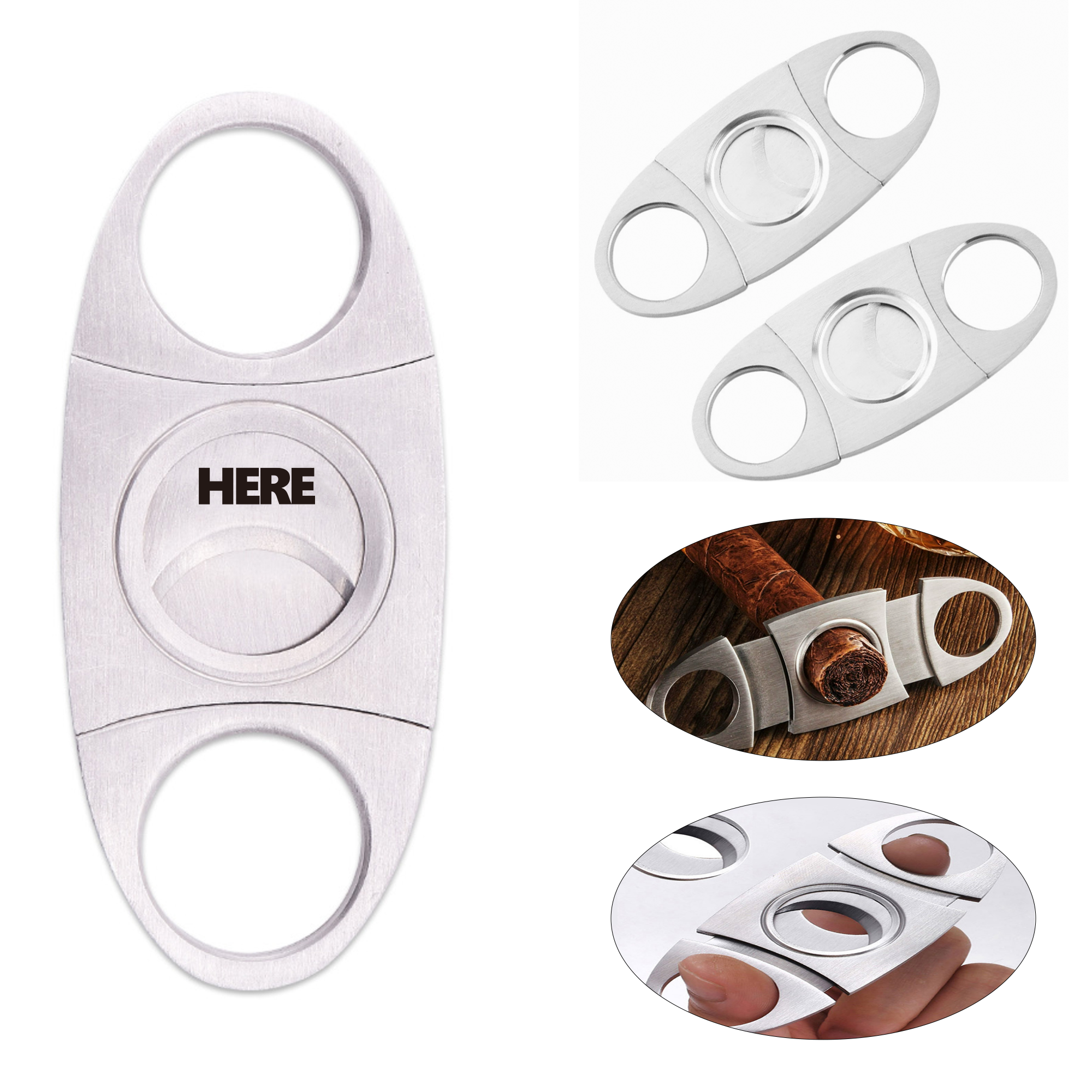 Double Blade Stainless Steel Cigar Cutter – Portable Design 2