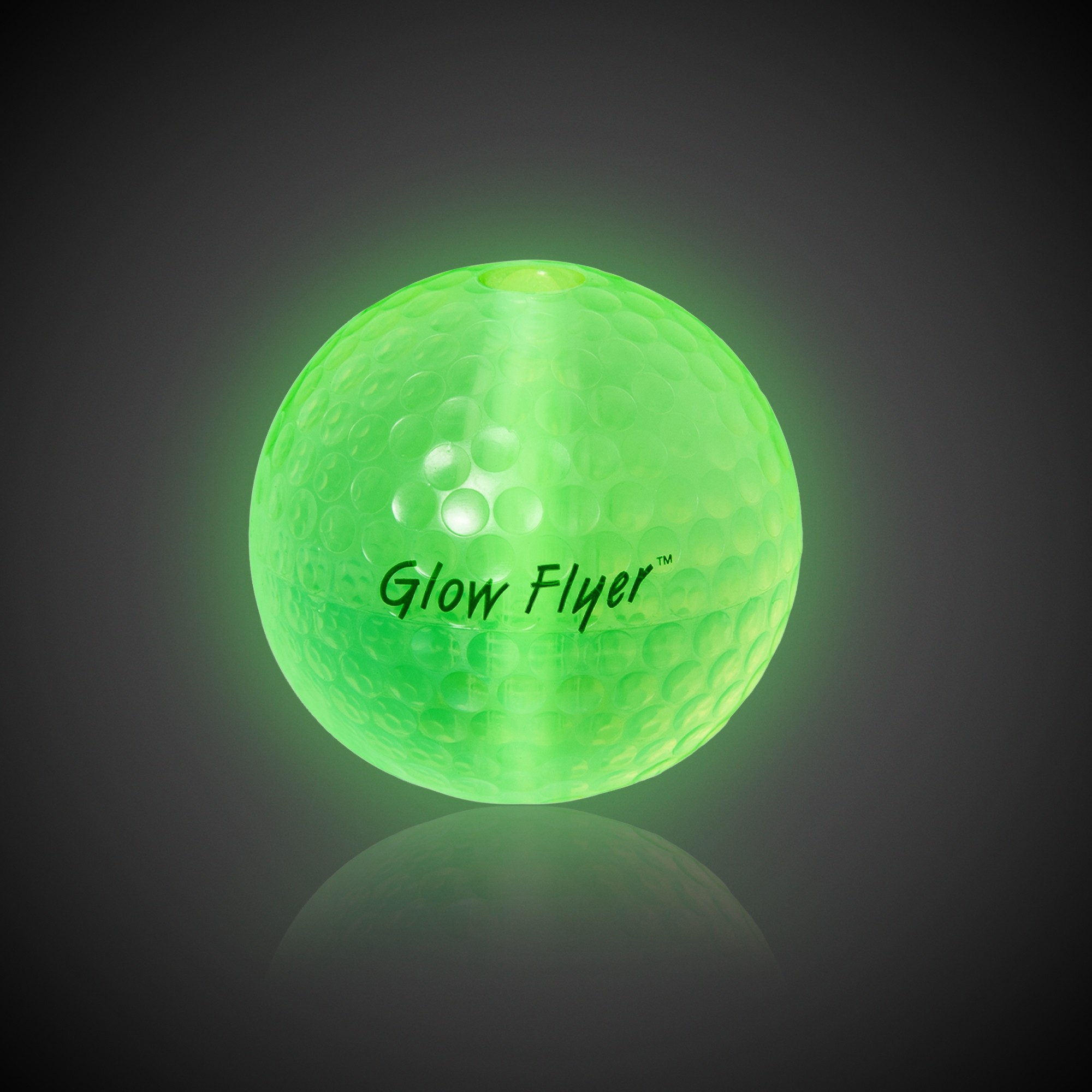 GREEN GLOW FLYER GOLF BALL (with a 1 1/2'' Jumbo Lightstick) 2
