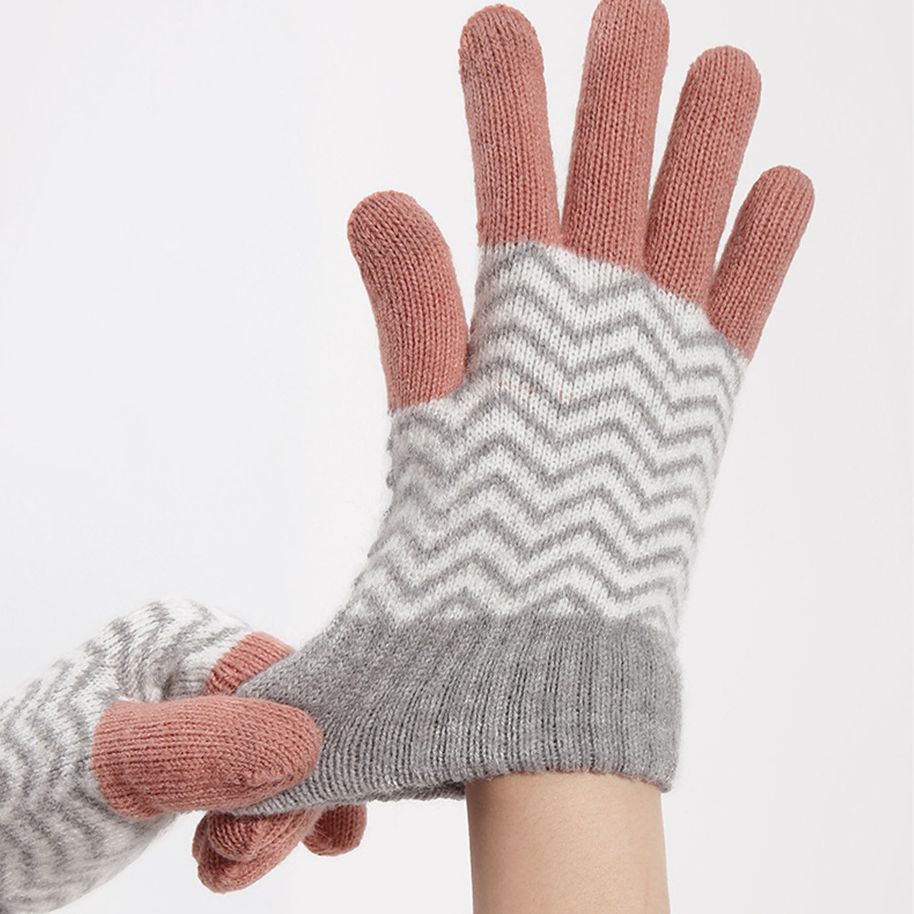 Thickened Double-Layer Knit Gloves 9