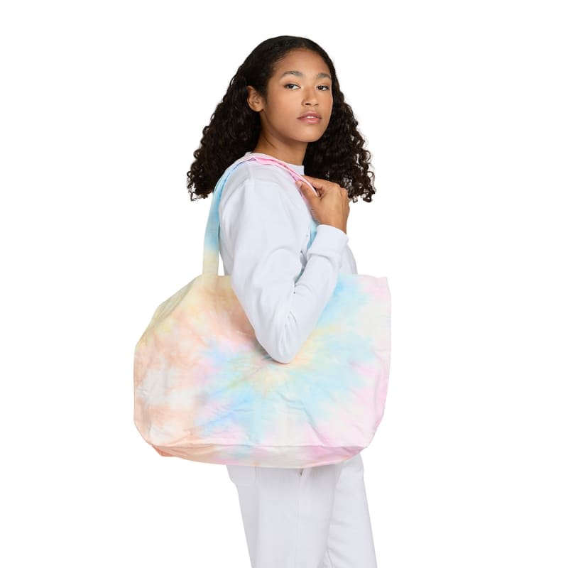 US Blanks Unisex Swirl Tie-Dye Large Canvas Shopper 3