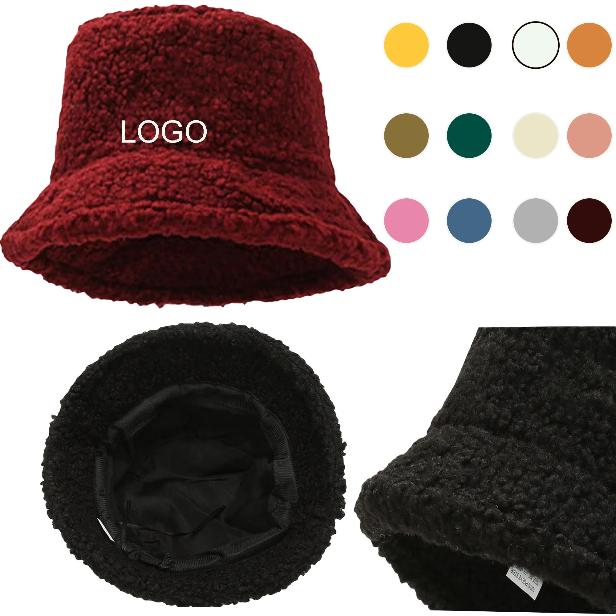 Spot Winter Wool Fisherman Bucket Hat