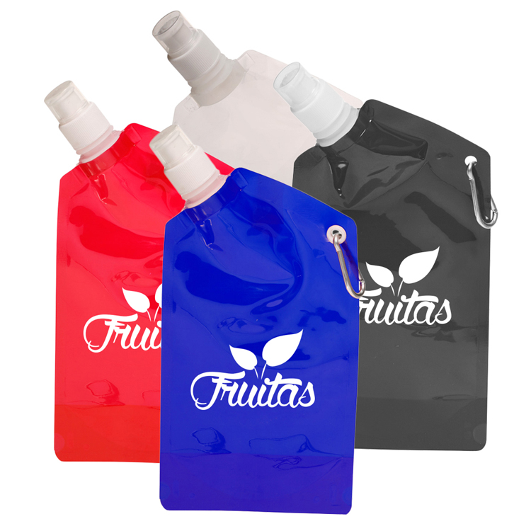 Collapsible Water Bottle/Bag With Carabiner 2