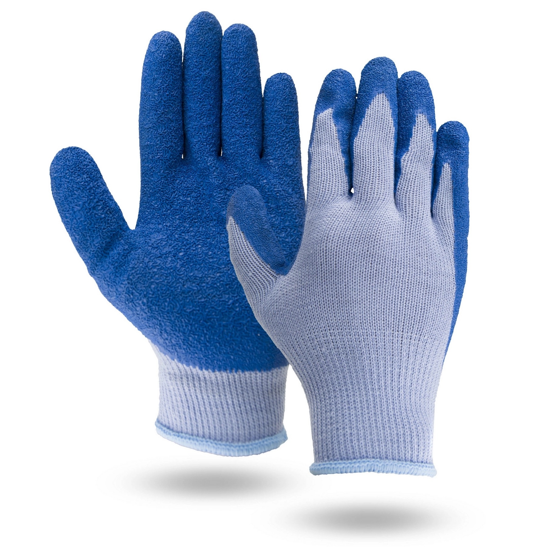 Blue & Gray Palm Dipped Gloves 2