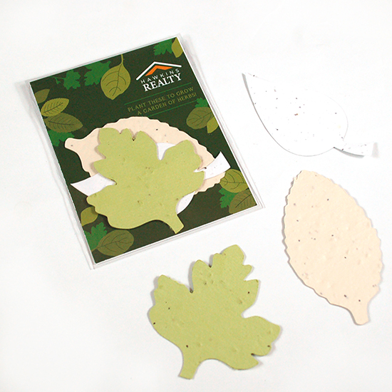 Single-Sided Herb Seed Paper Shape Packs 5