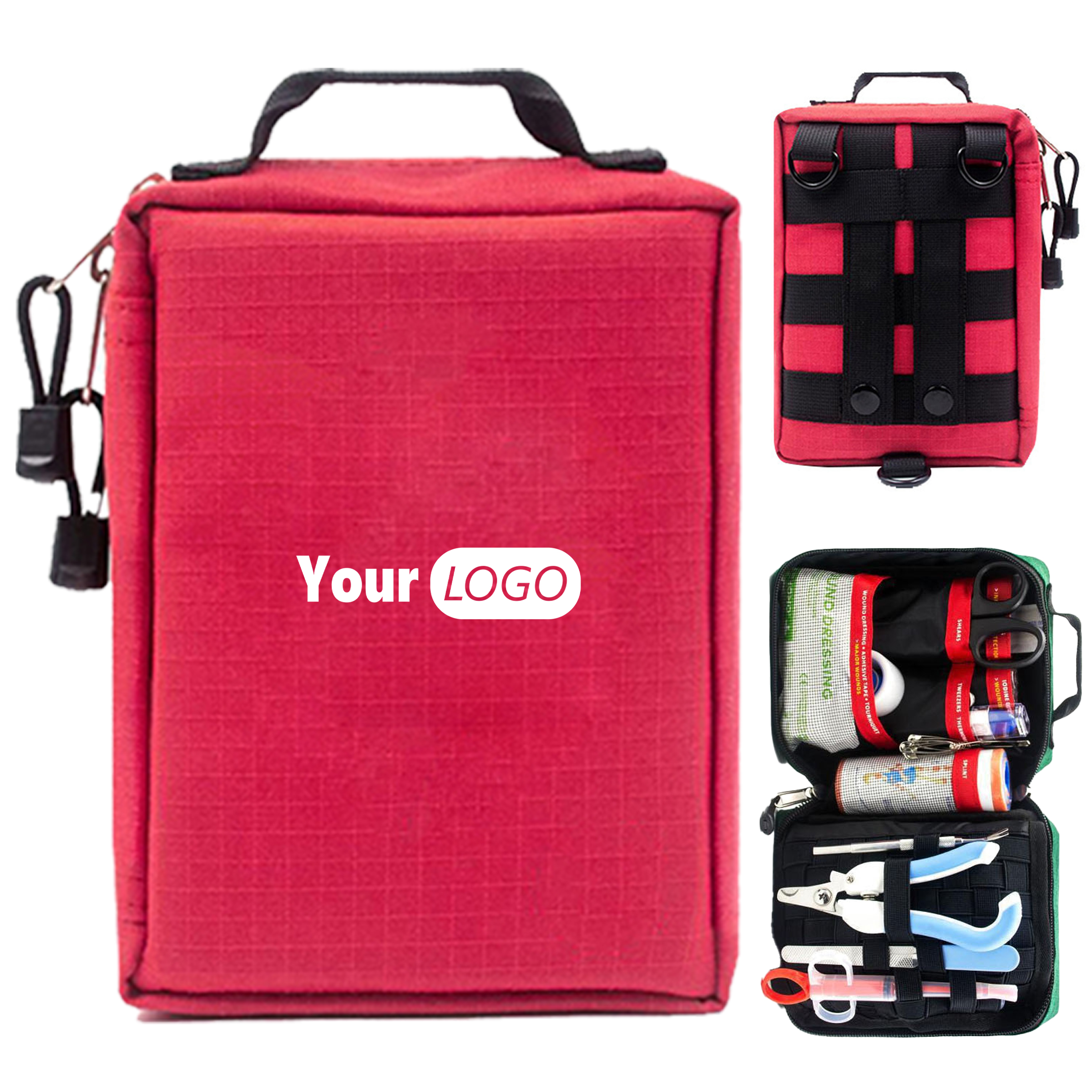 Waterproof Nylon Cloth Portable Travel And Home Pet First Aid Kit 2