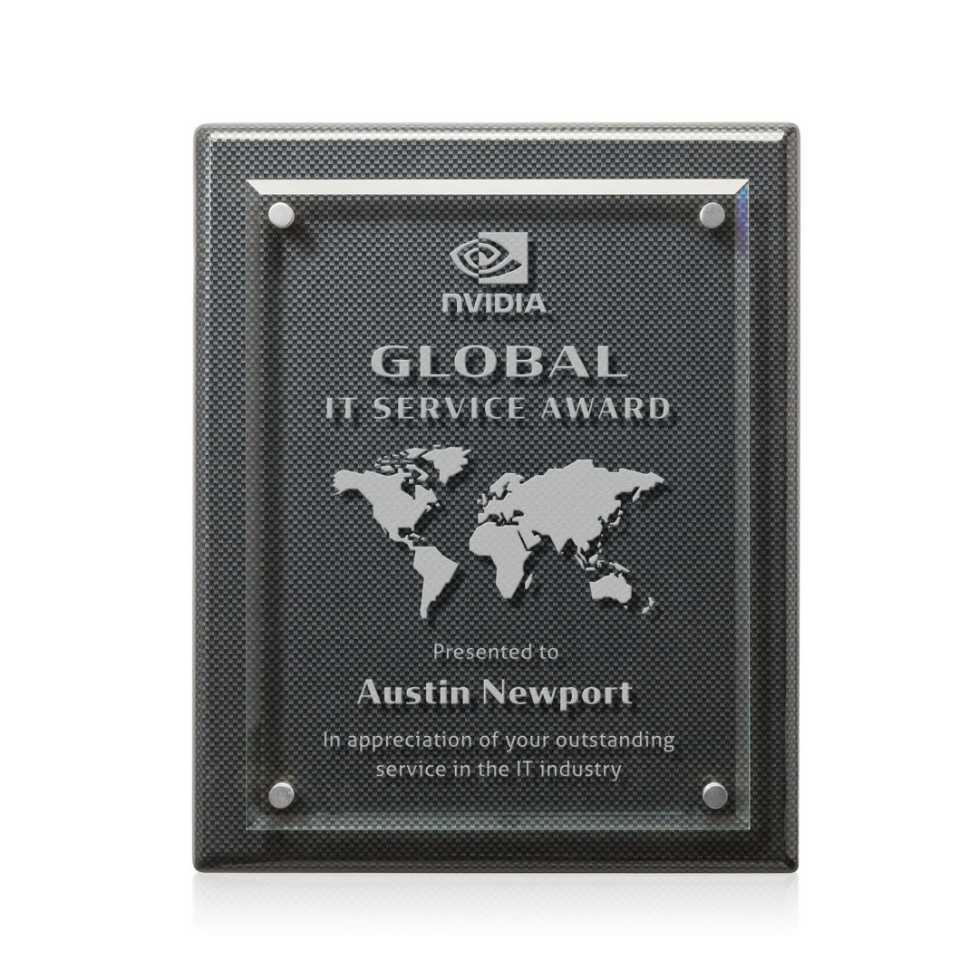Caledon Plaque - Carbon Fibre/Silver 21