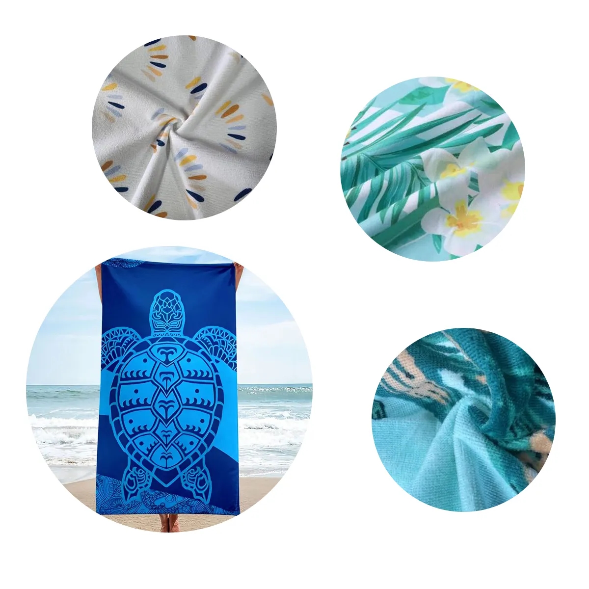 Custom Microfiber Beach Towel With Double Sided Print 6