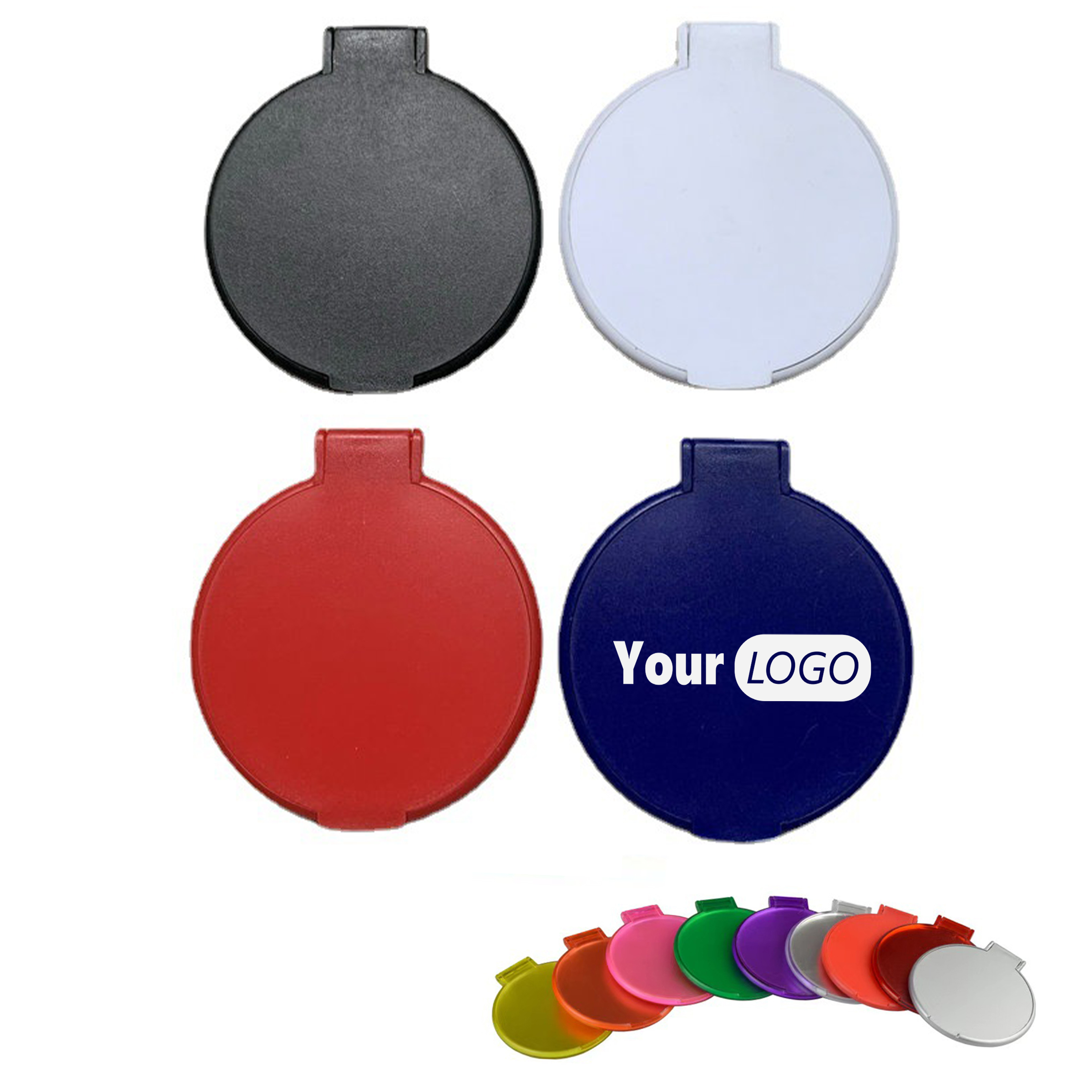 Plastic Portable Makeup Mirror With Custom Logo 1