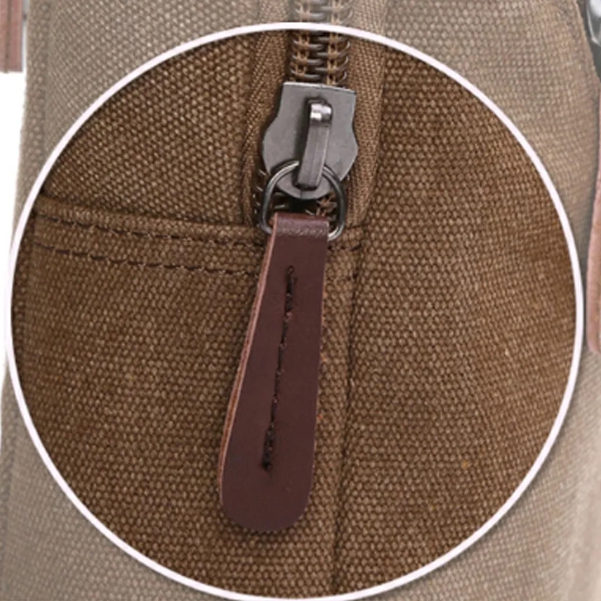 Casual Canvas Crossbody Sling Bag with Leather Accents 6