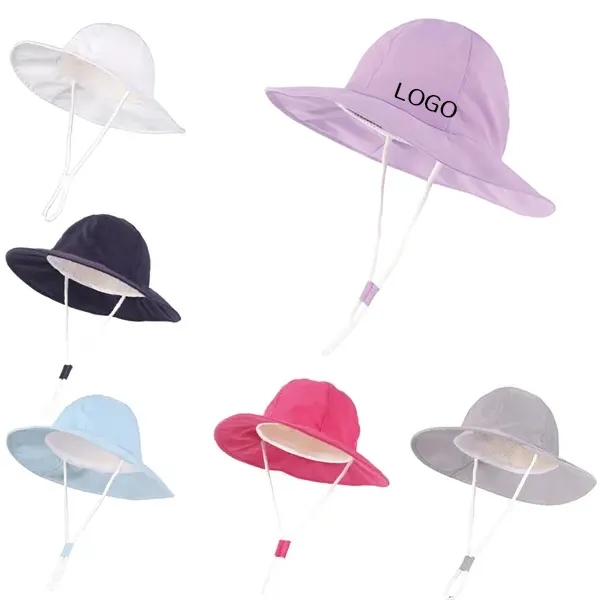 Baby Sun Hat with Solid Color UV Protection Cap 5