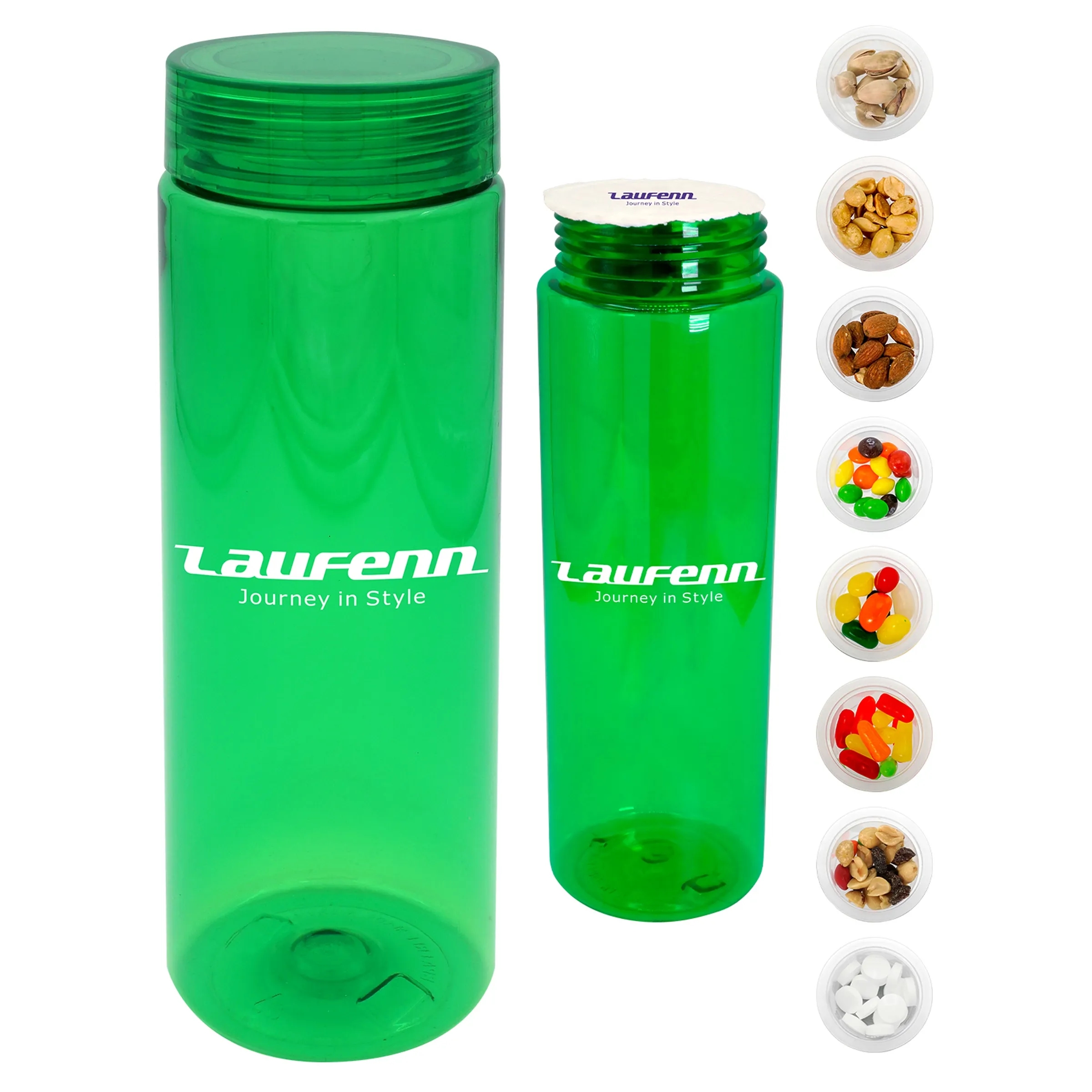 CLEAR VIEW 24 OZ. COLORFUL SNACK BOTTLE 12