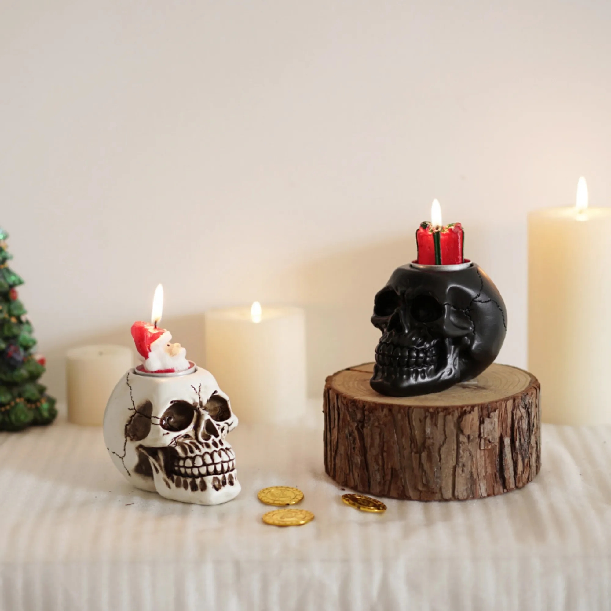 Halloween Skull Candle Holder 5