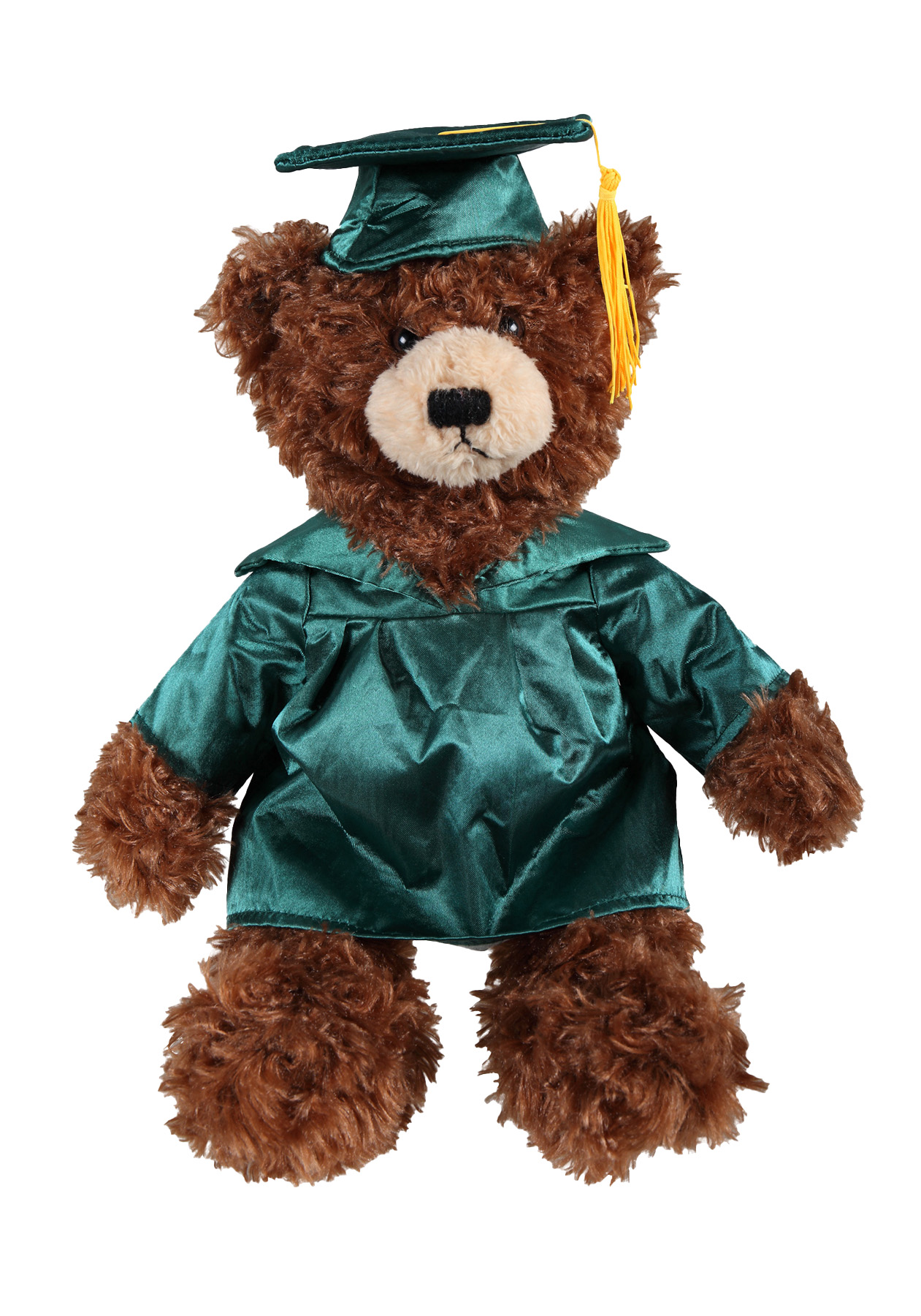 soft plush  Chocolate Brandon Bear with graduation cap &gown 4