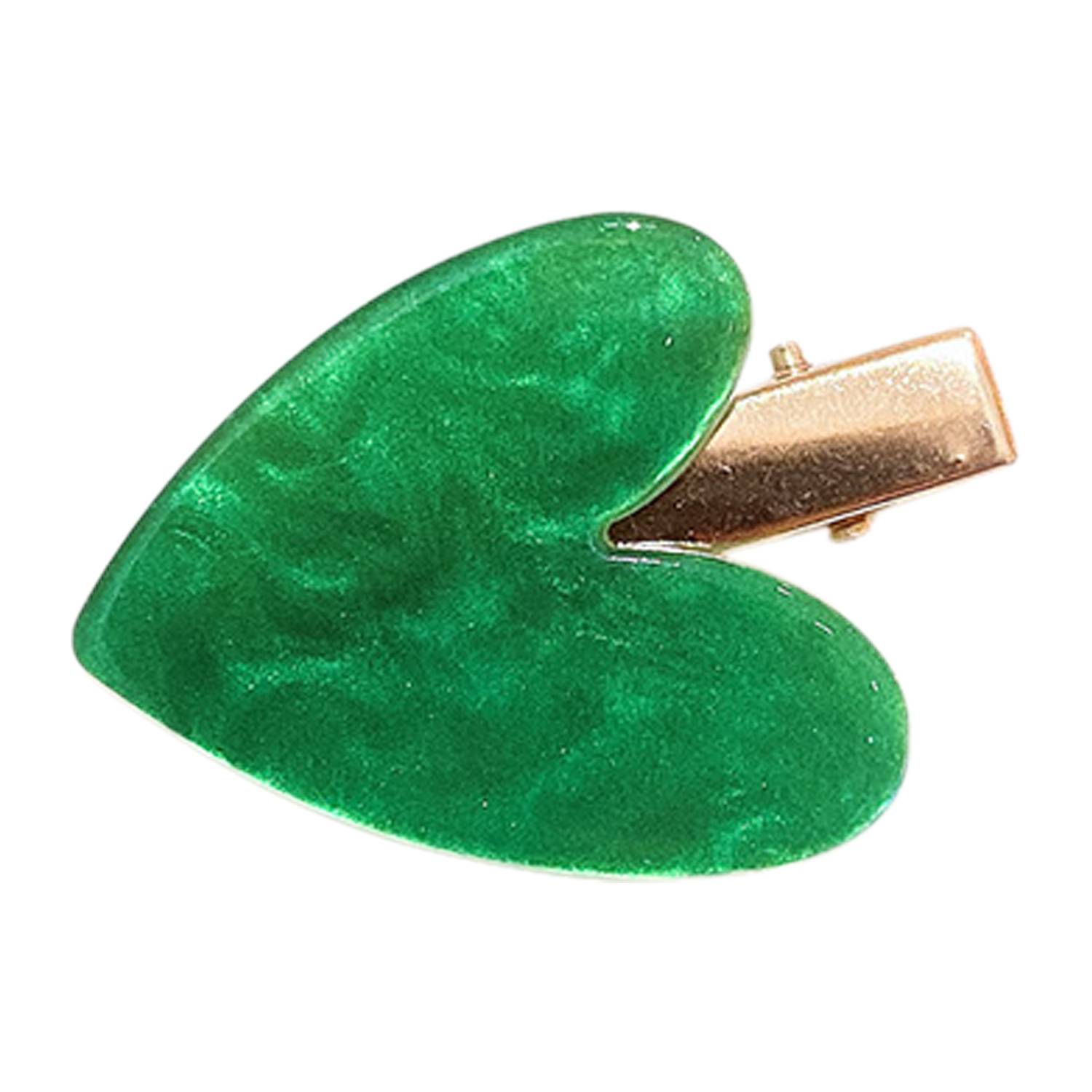 Girls Acrylic Heart Shape Hair Clip 5