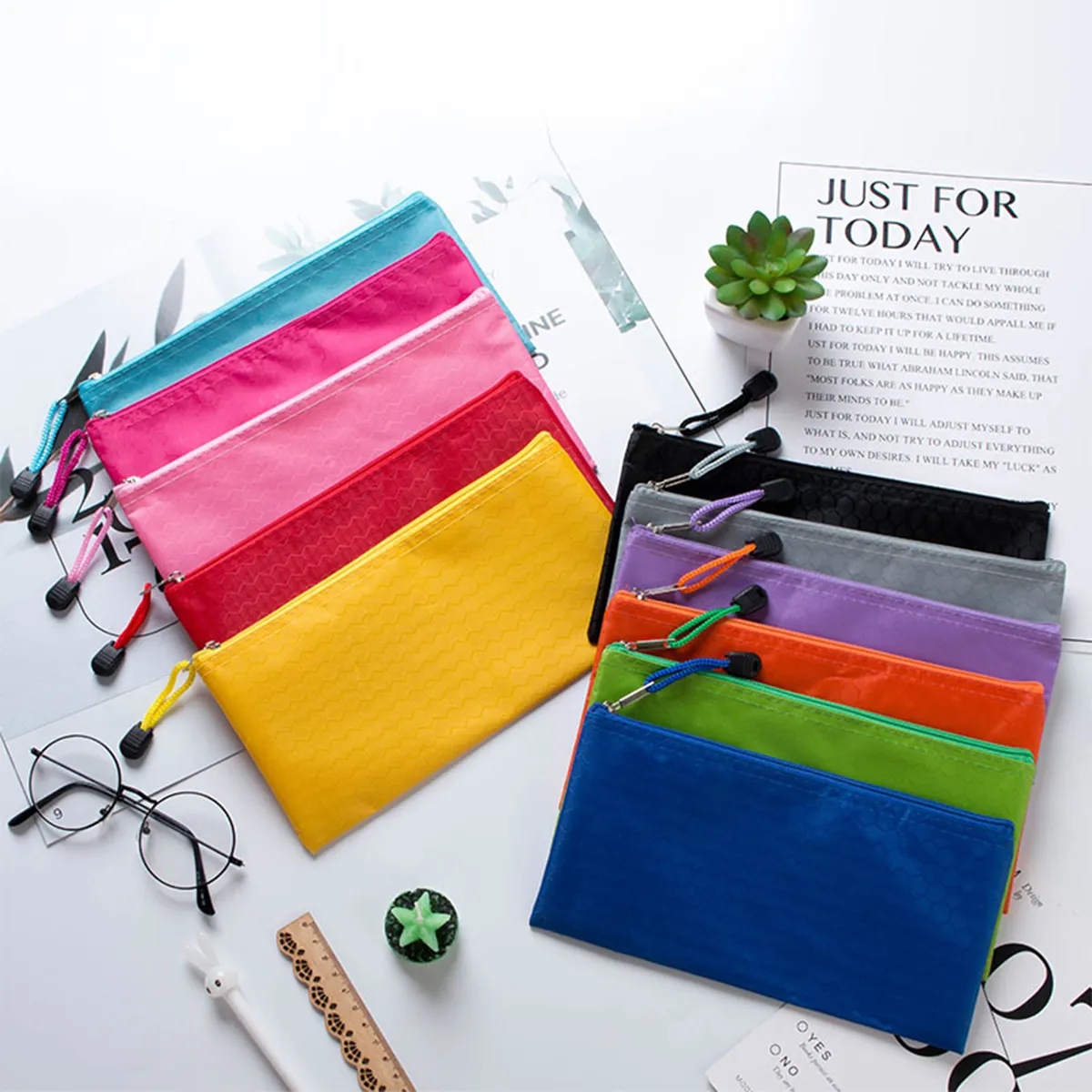 Waterproof File Bag Pencil Pouch With Zipper 4