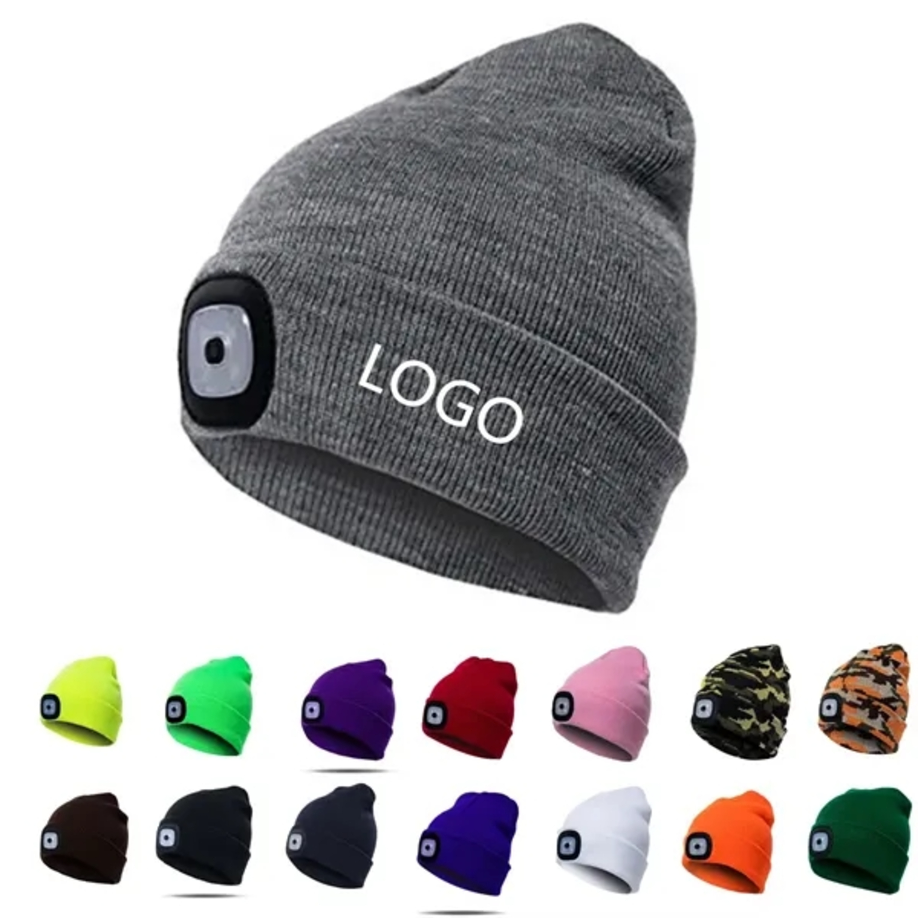 USB Rechargeable LED Knit Beanie Hat 2