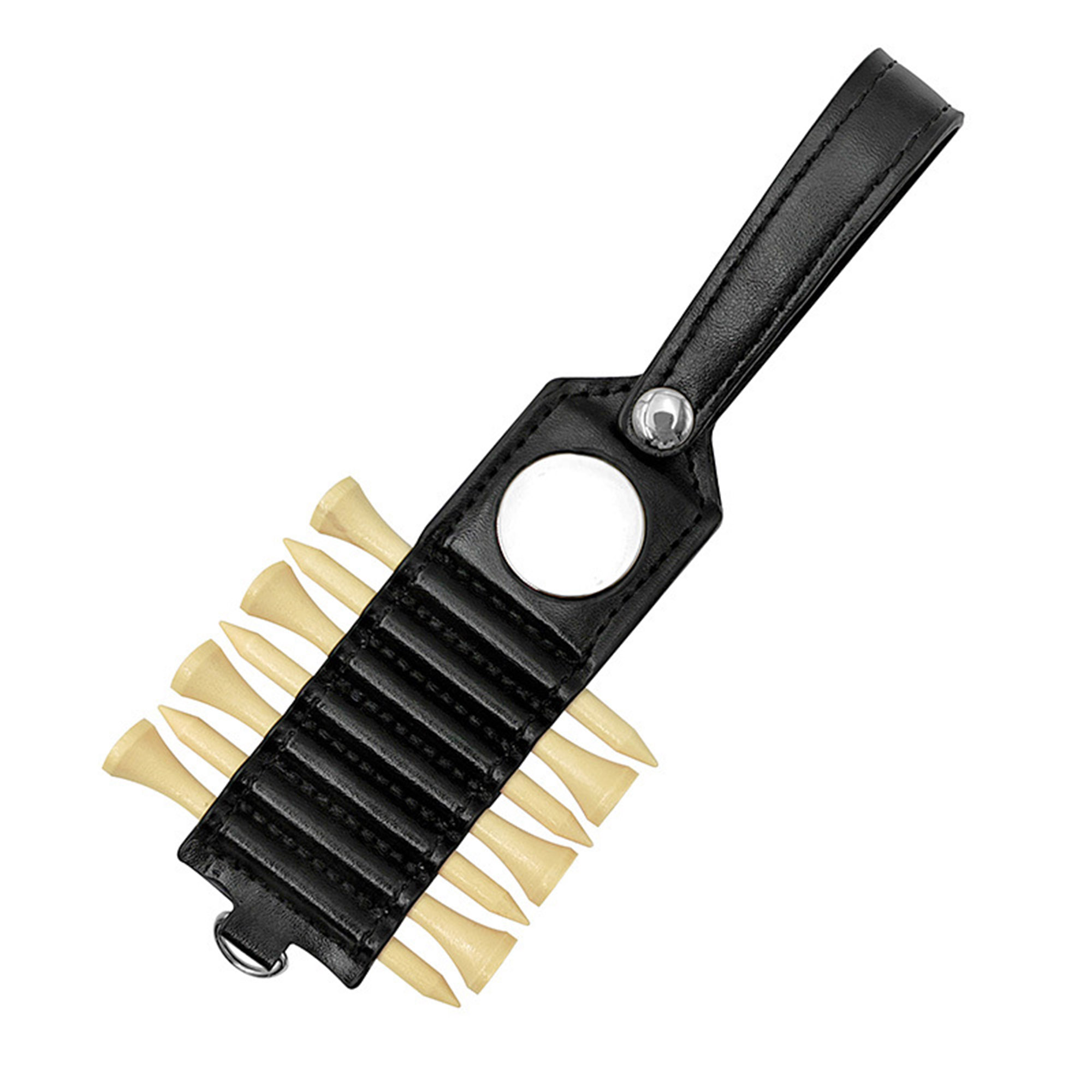 Leatherette Golf Tees Holder with 7 tees 2