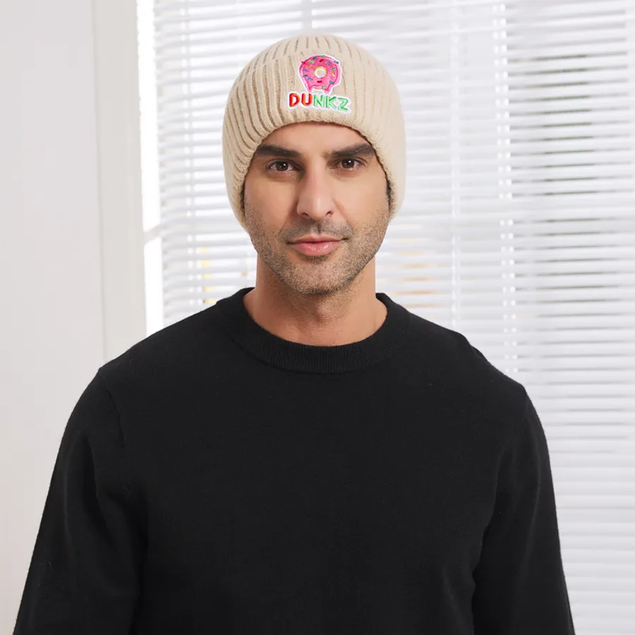 Sturdy Top High Wool Fiber Beanies, custom hat with logo imprint 2