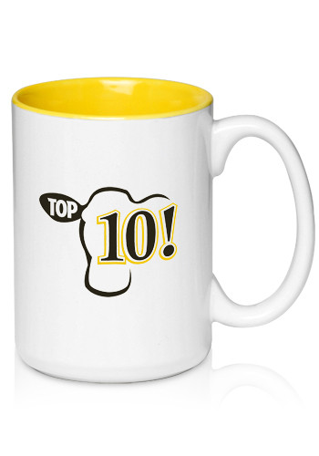 15 oz. Glossy Two-Tone Ceramic Mugs 15