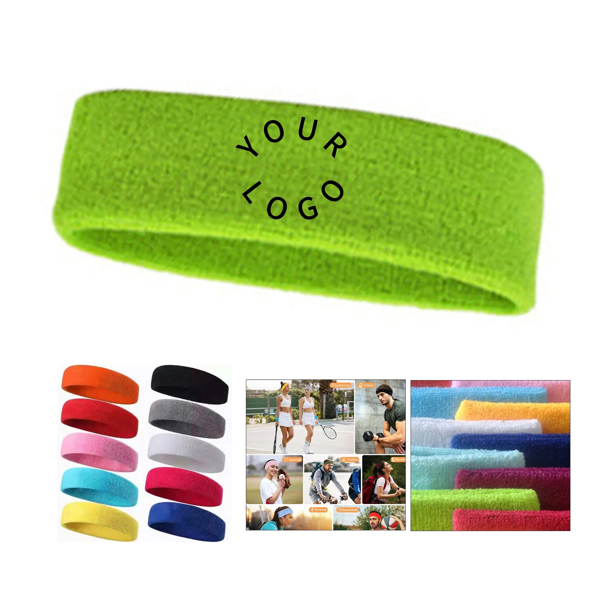 Cotton Terry Sport Headband for Running and Fitness 20