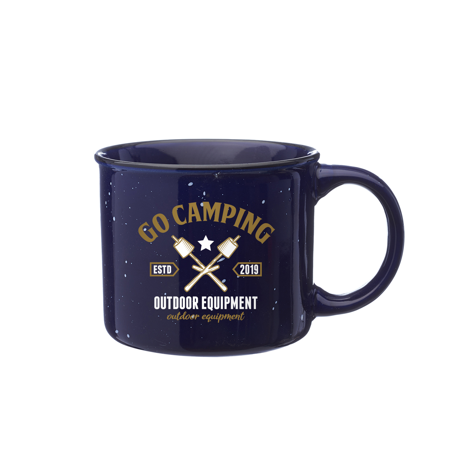 13 oz. Ceramic Campfire Custom Coffee Mug (2 Color Imprint) 18