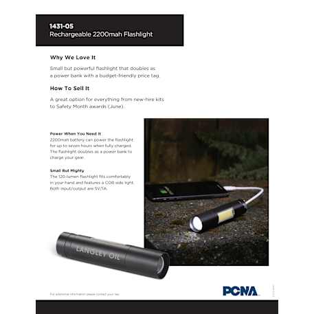 Rechargeable 2200mah Flashlight 50