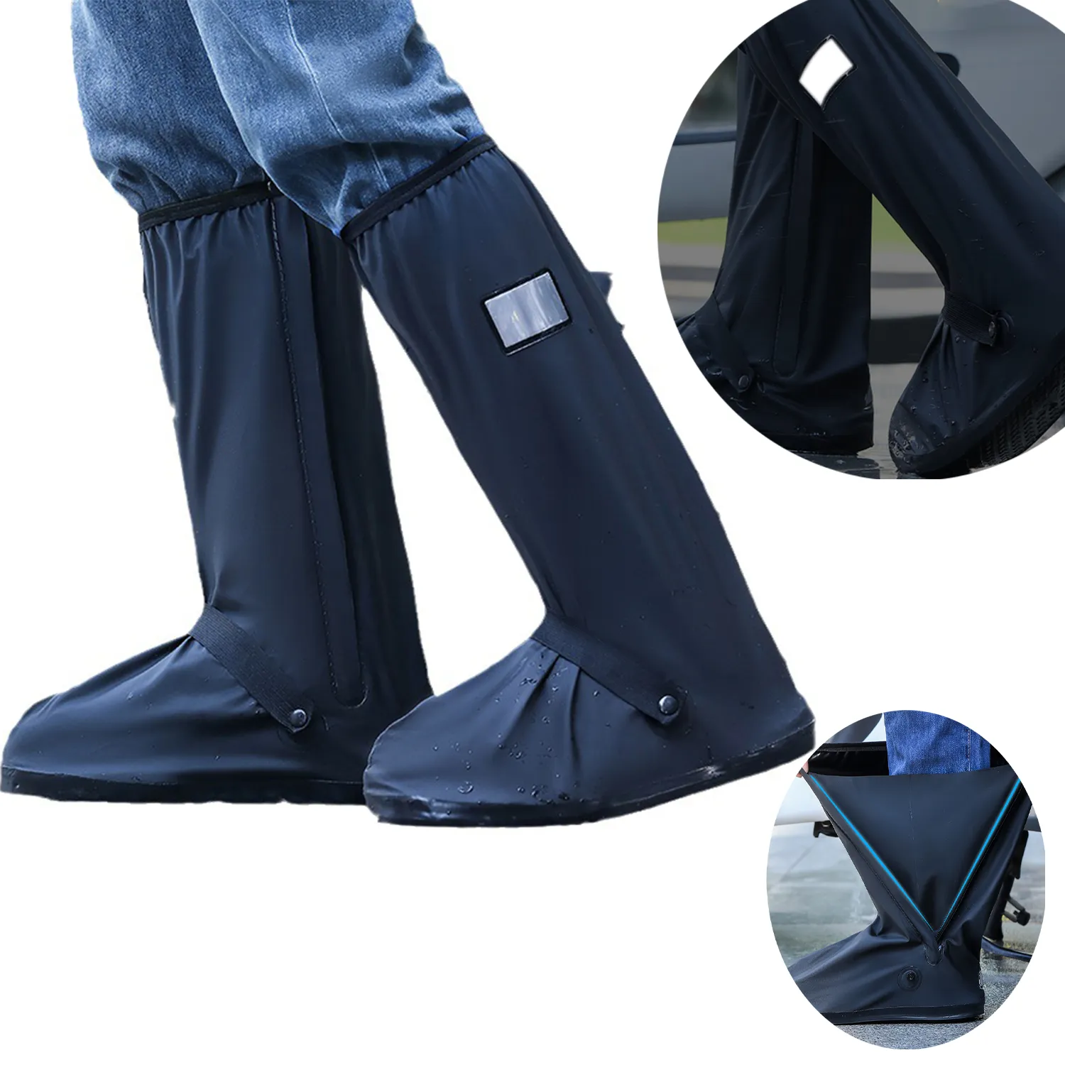 PVC Thick Wear-Resistant Mid-Tube Shoe Cover 1